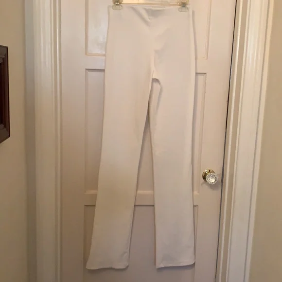 Y2K FREDERICK’S OF HOLLYWOOD WHITE SPANDEX PANT NEW SZ MEDIUM GO GO DANCER TALL - Picture 3 of 9